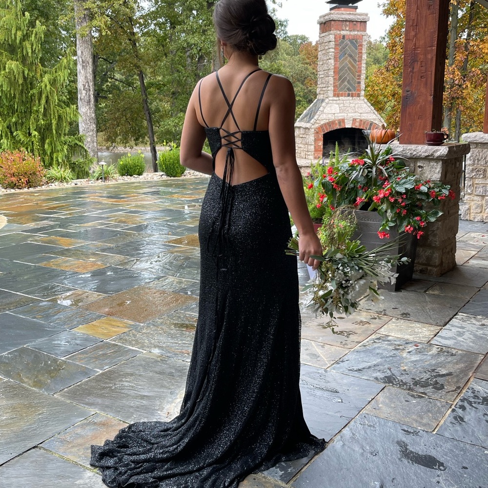 Stunning Black glitter homecoming/prom dress!!